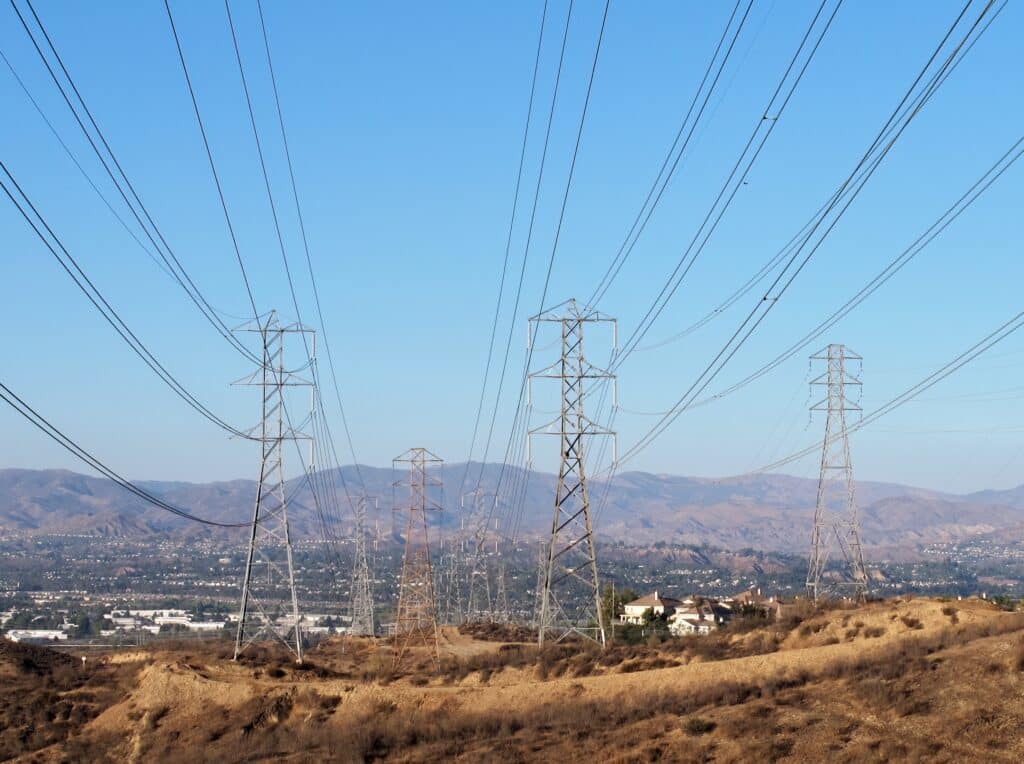 Power lines leading toward Santa Clarita, California, Shutterstock ID#2410118347